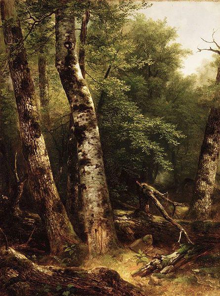 Asher Brown Durand Landscape (Birch and Oaks)